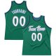 Men's Custom Kelly Green White-Blue Authentic Throwback Basketball Jersey